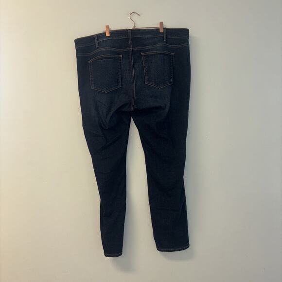 Silver Jeans Women’s Plus Sz 22 L29 Mid Rise Embroidered Blue Denim Skinny Dark - Picture 6 of 10